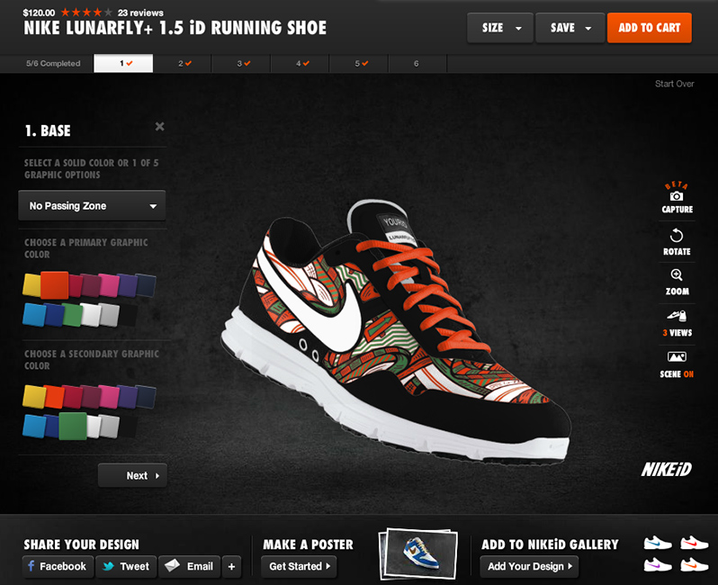 Nike digital shoe shopping example of retail sustainability