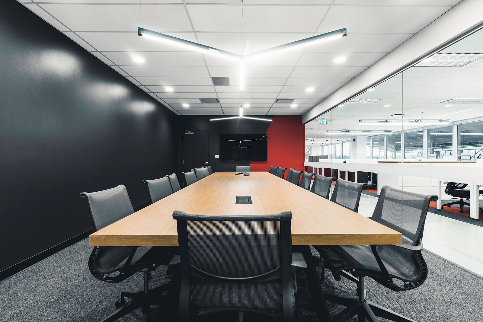 Stunning office interior, futuristic and sleek for travel company Flight Centre by Cutler Architecture & Design in Vancouver