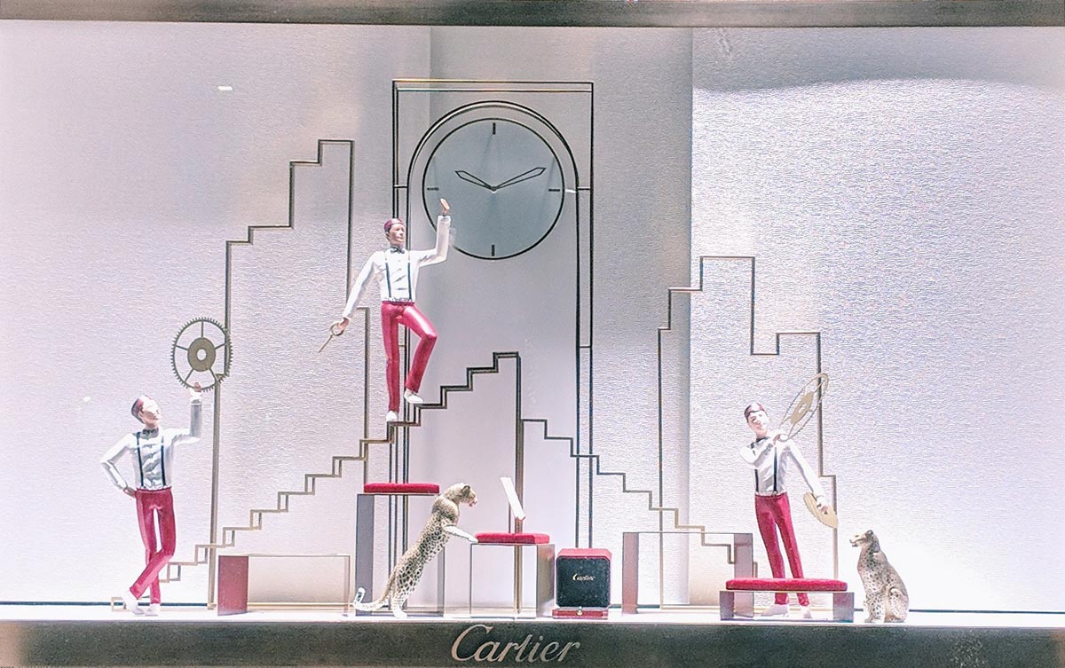 Cartier retail display for the holidays