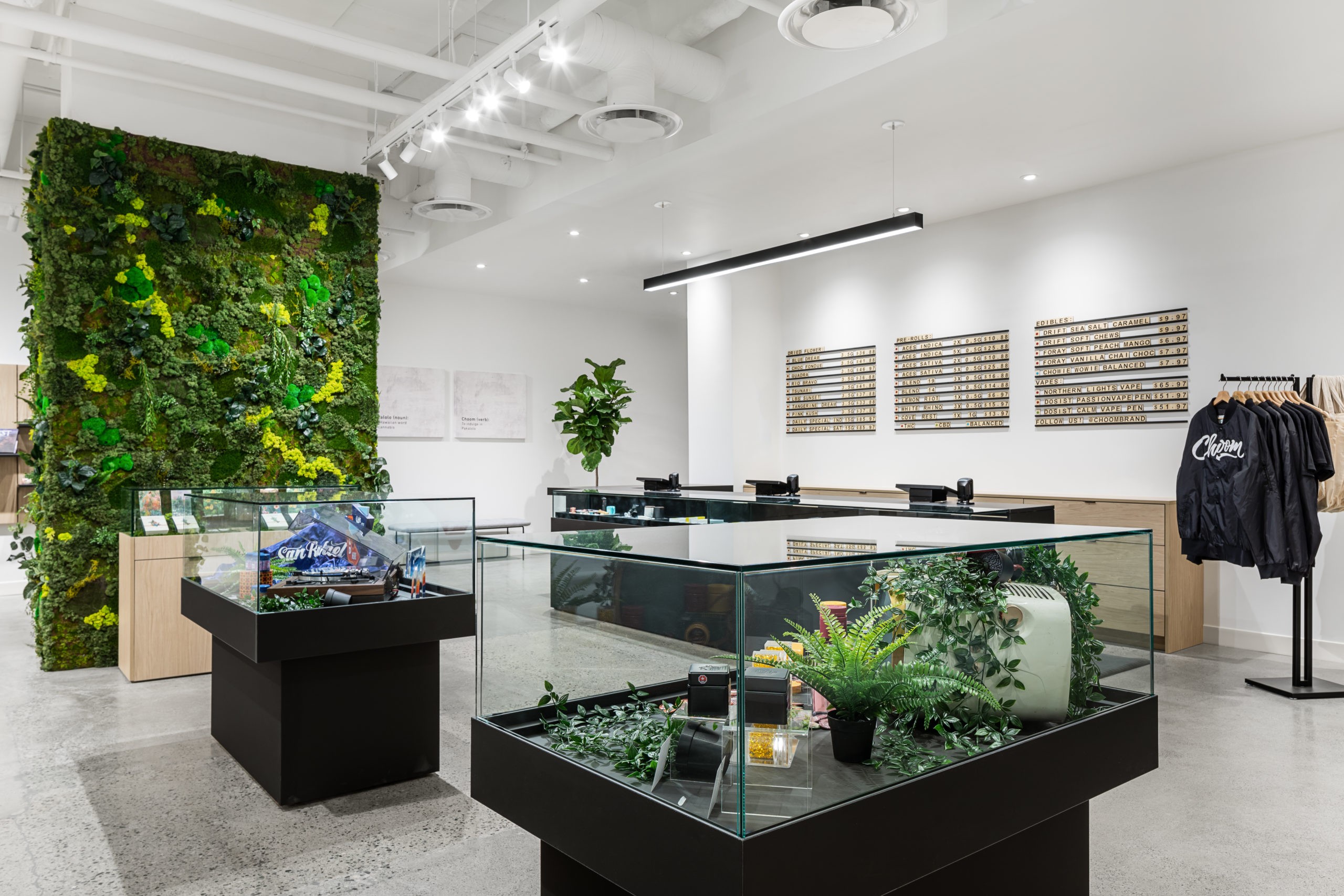 Choom Olympic Village in Vancouver BC Cannabis Retail Design & Architecture Lockable display cases by Cutler