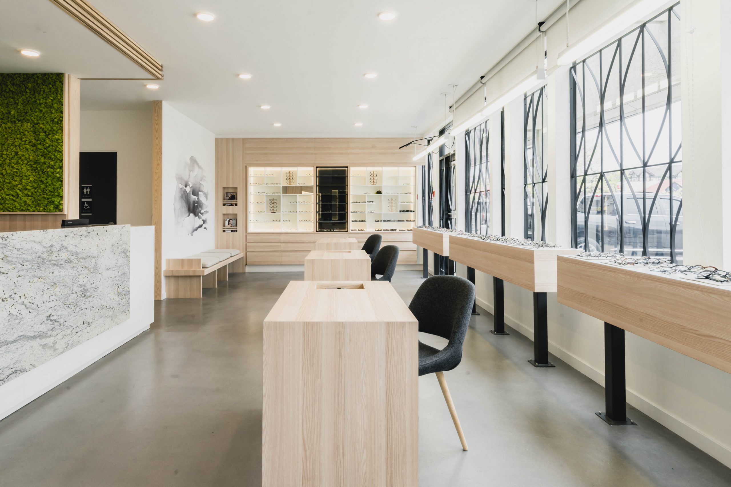 Tables and Chairs, Retail Optometry Interior Design, Boardwalk Optometry in Surrey BC, by Cutler