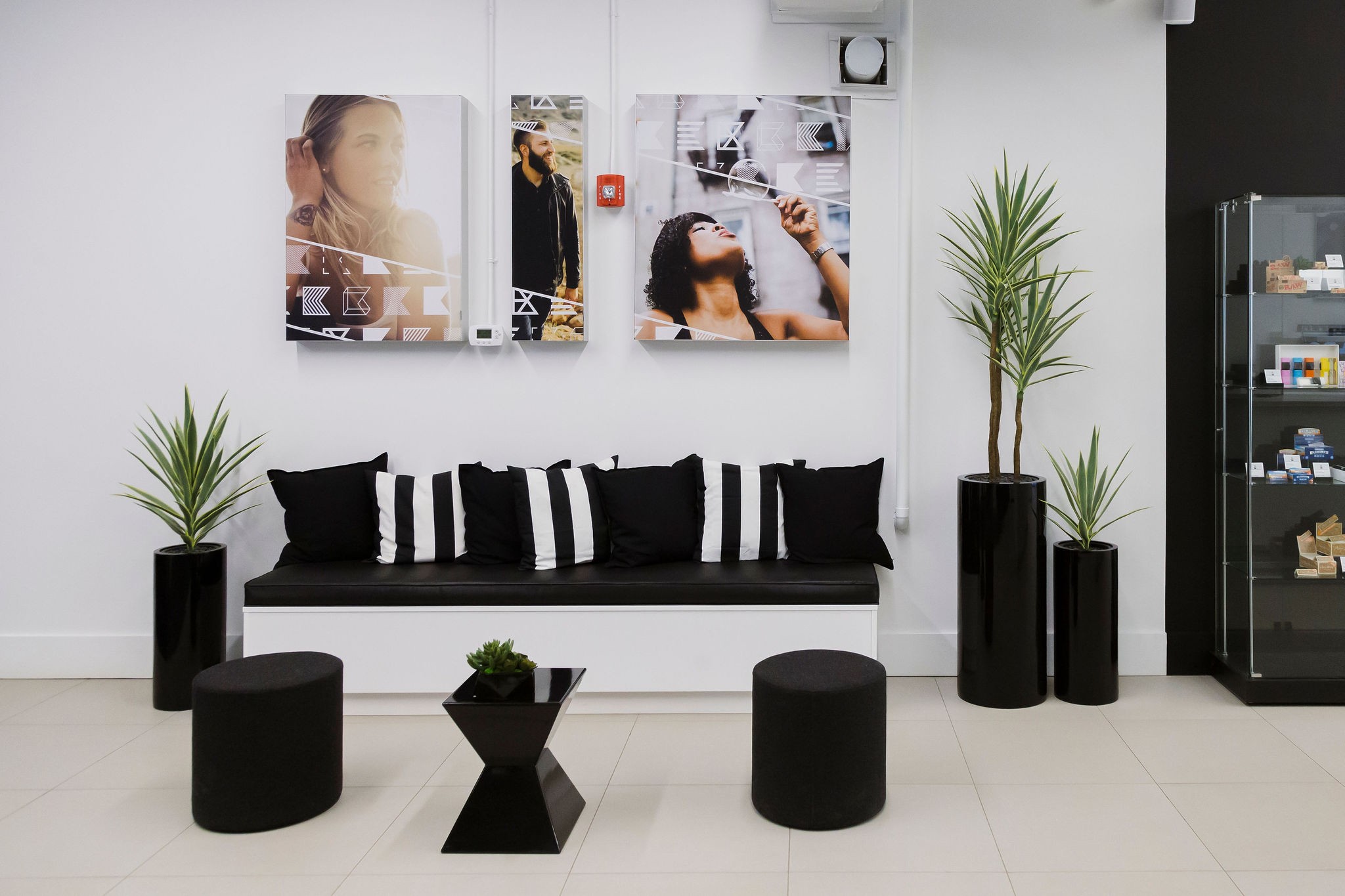 Kiaro in Saskatoon SK Cannabis Retail Design Couch and lounge in retail space by Cutler