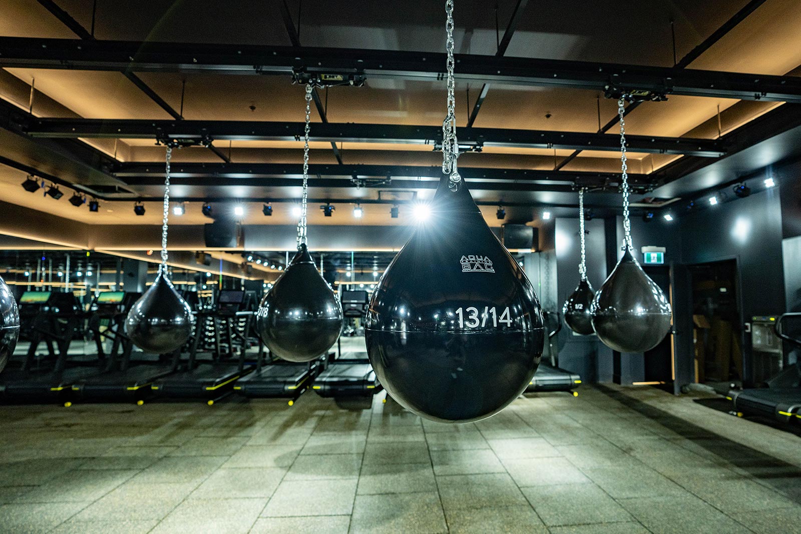 Boxing fitness space at Sweat & Tonic in Toronto Ontario by Cutler Design