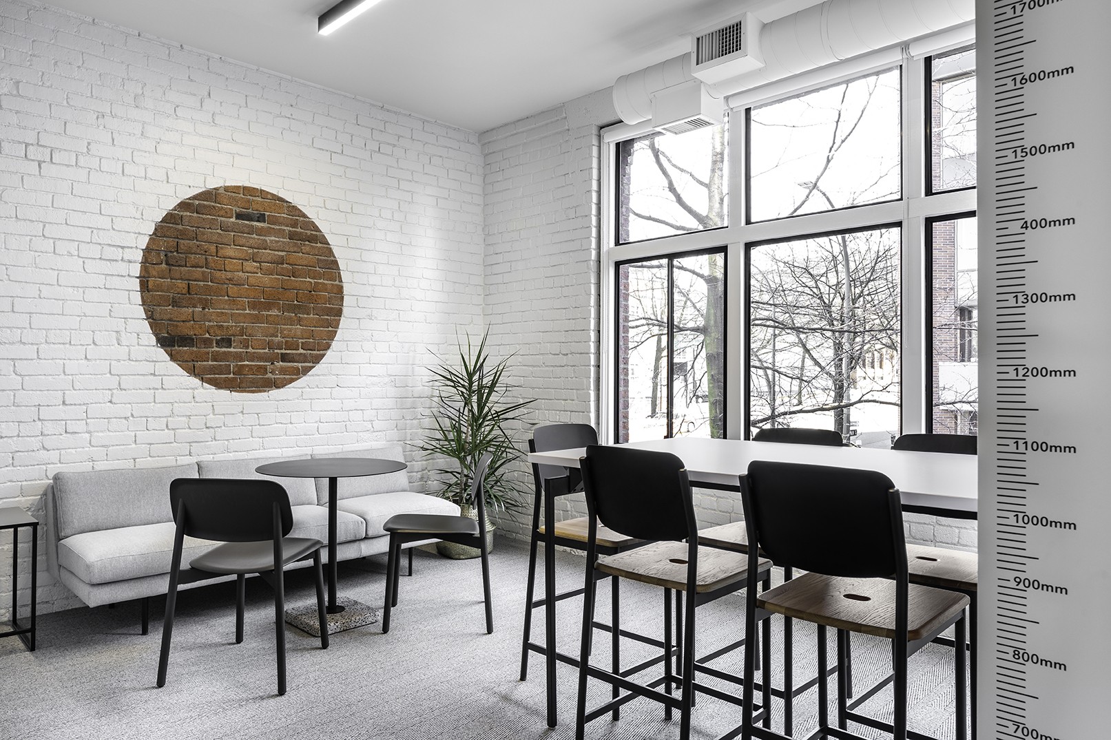 Cutler office interior in Vancouver BC with light streaming through the windows