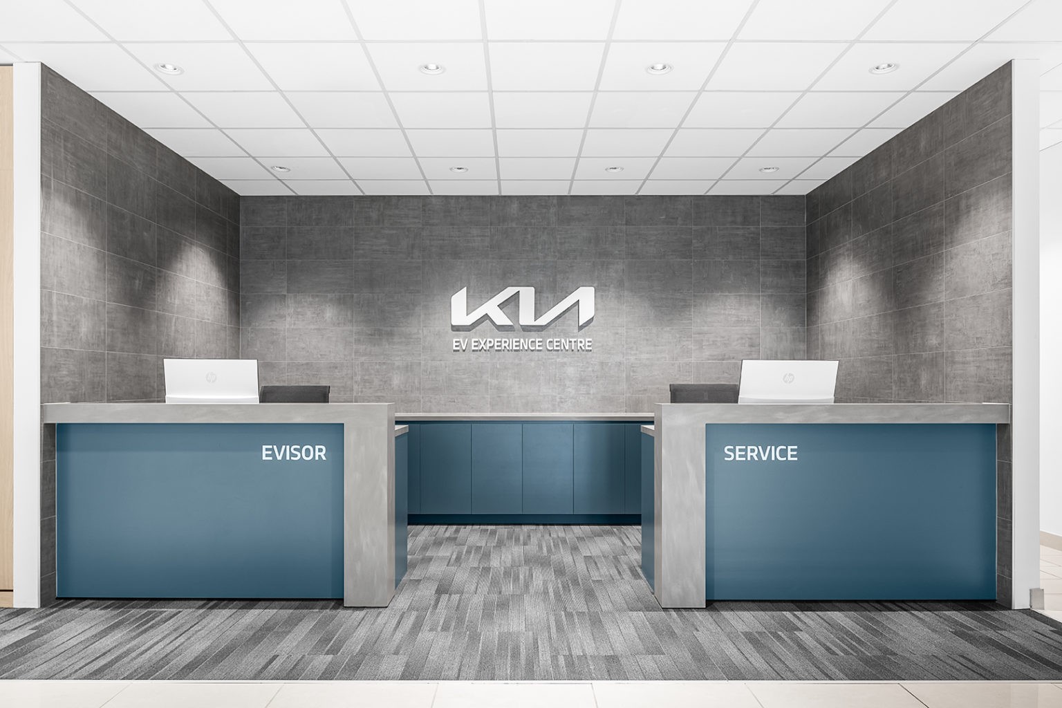 Project: Kia Electric Vehicle Showroom Interior Design & Architecture in Vancouver  B.C.  Canada 