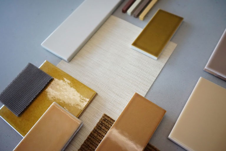 Professional material used for interior design, closeup shot