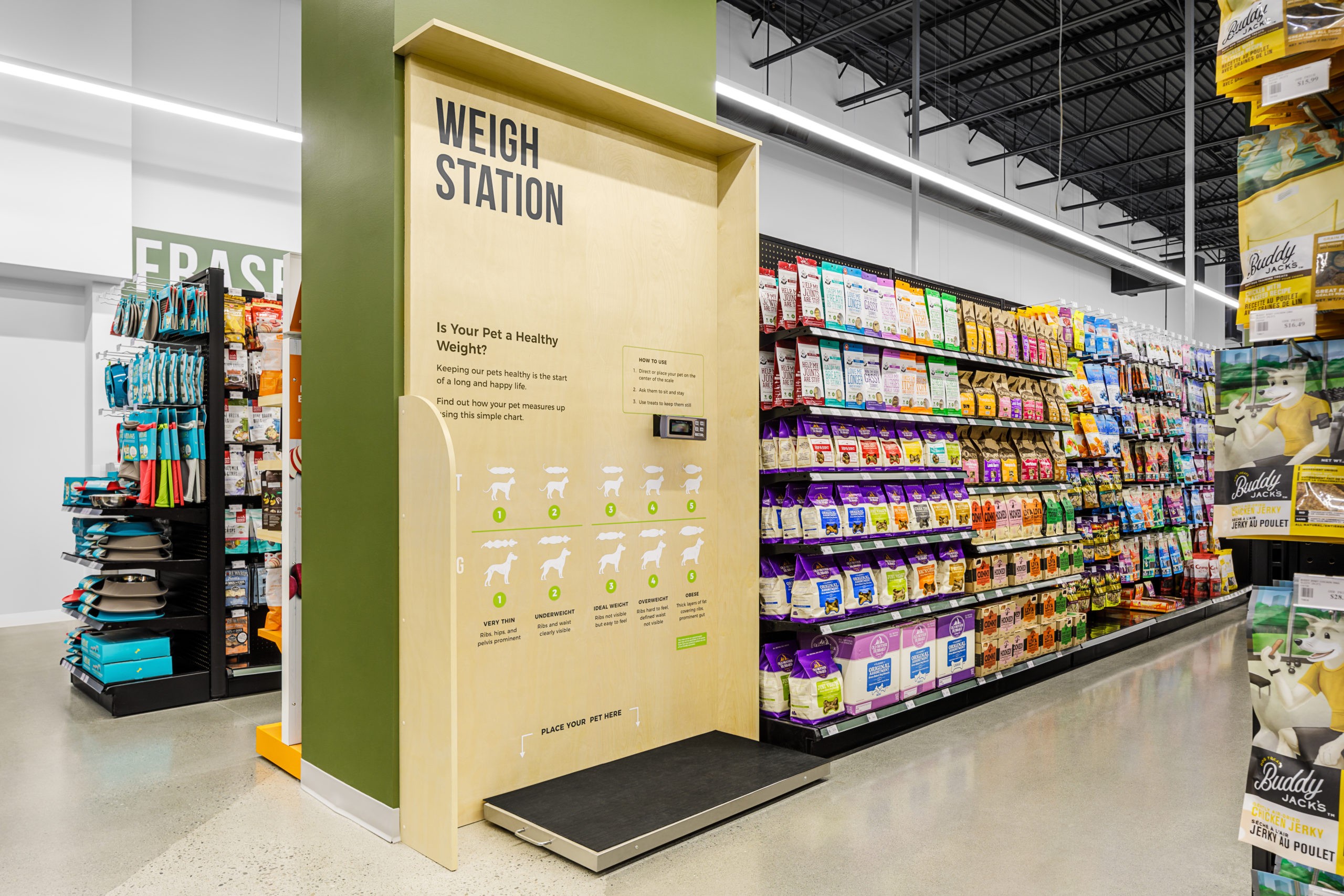 retail promotion station, retail store interior design, Homes Alive Pets Langley in Langley B.C., by Cutler