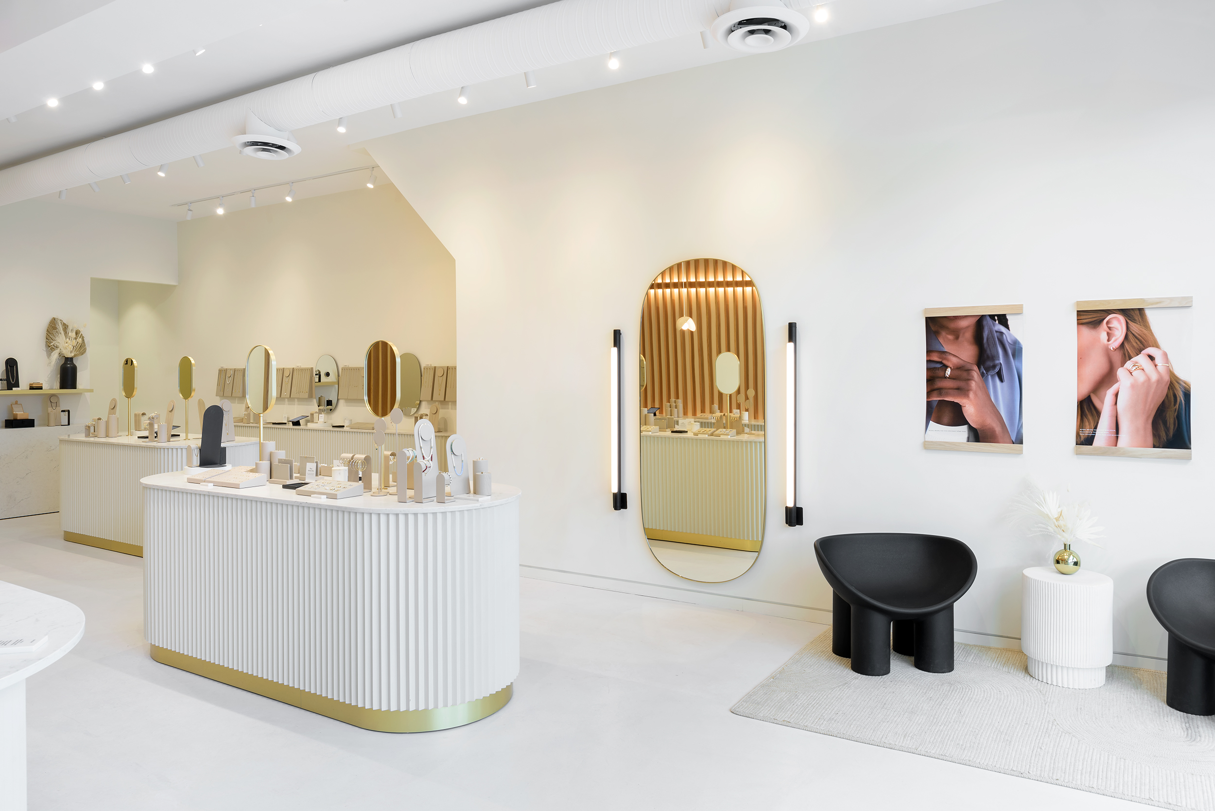 Retail jewellery store display, , Mejuri – Vancouver in 2166 W. 4th Avenue, Vancouver BC, by Cutler