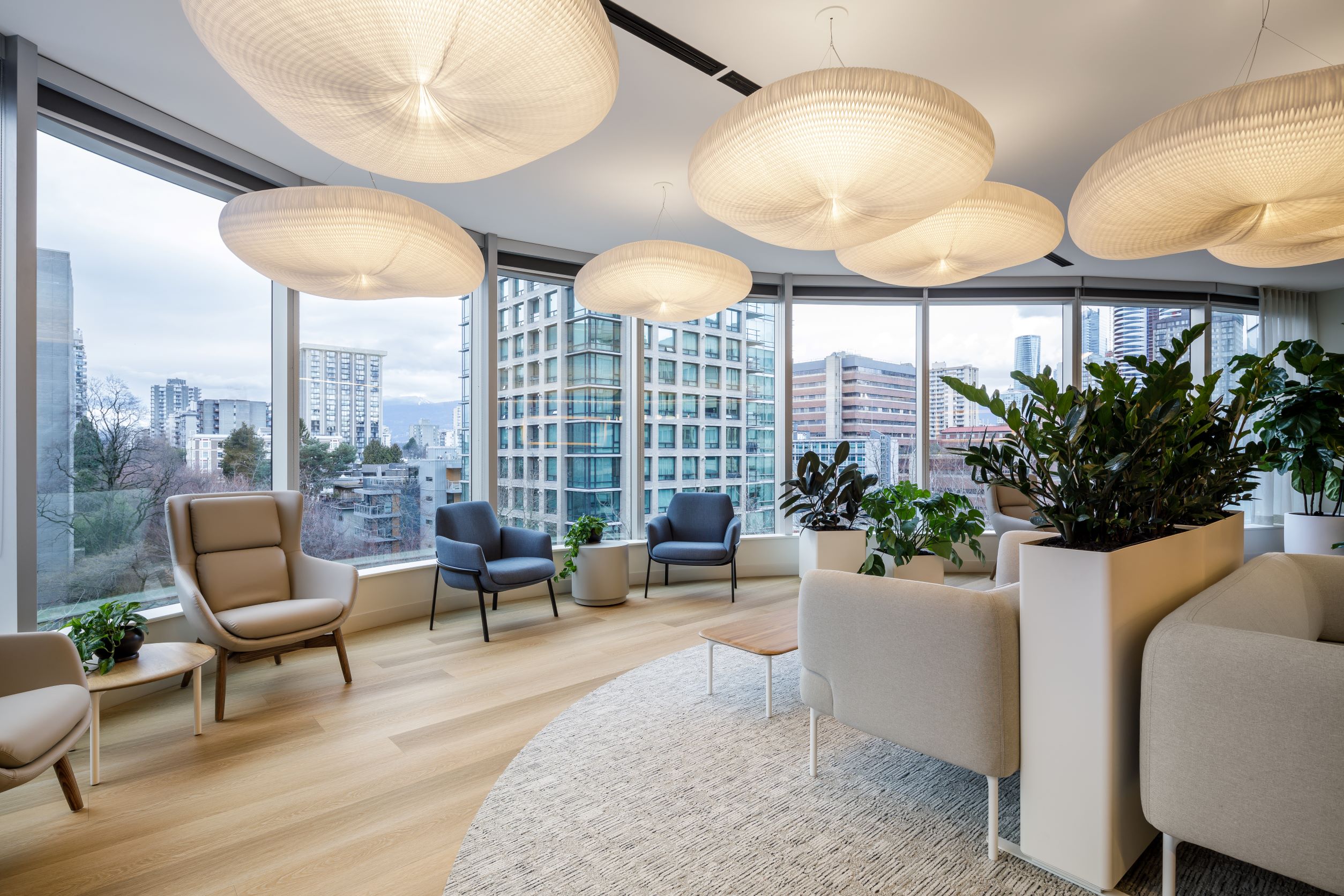 Lounge, chairs, downtown, , Harrison Healthcare in Vancouver BC, by Cutler