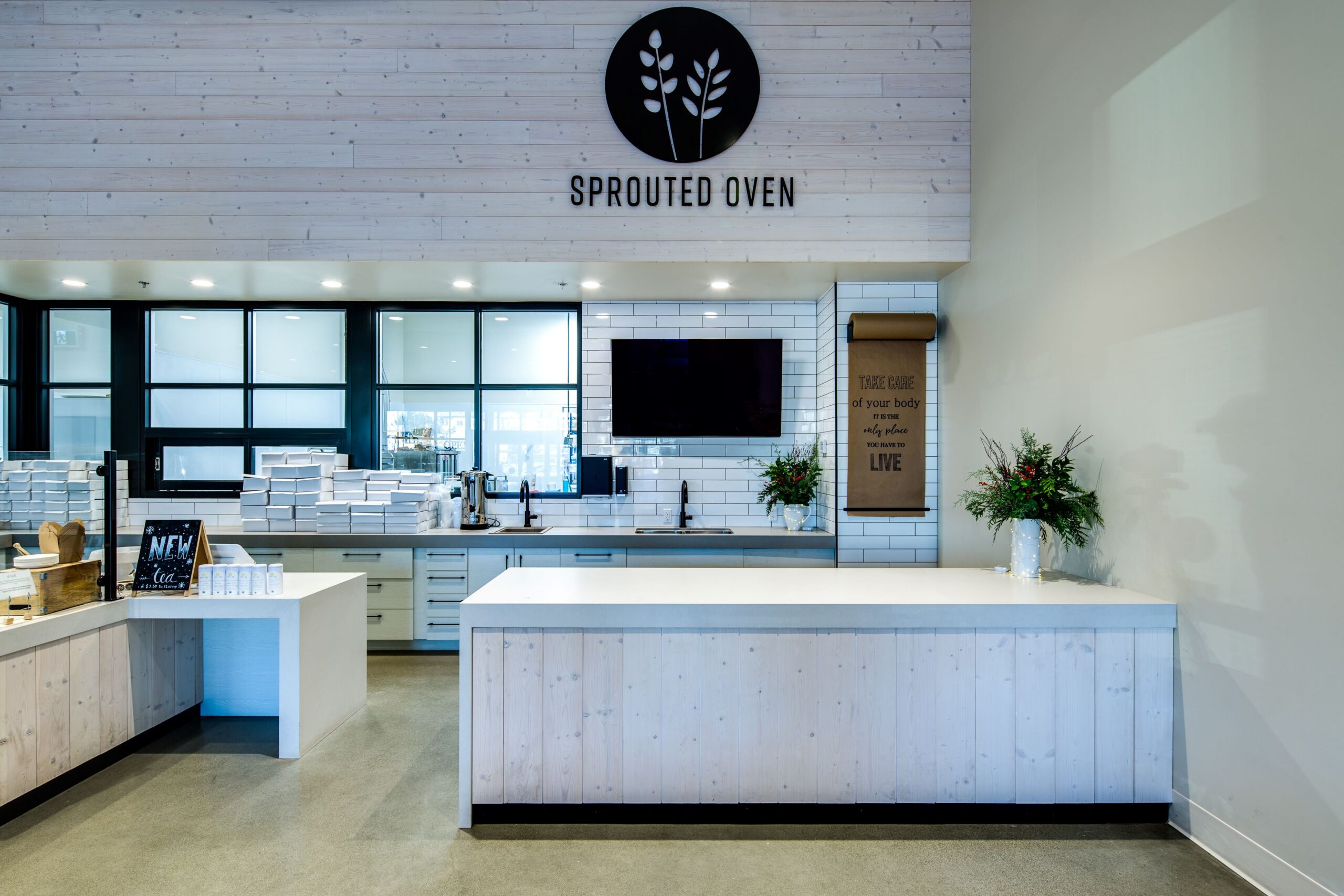 Millwork tables storefront, , Silver Hills – The Sprouted Oven in Abbotsford BC, by Cutler
