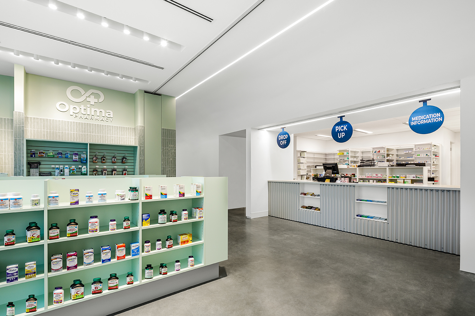 Pharmacy, medical, clinic, millwork, , Healthcare Collective in Surrey BC, by Cutler